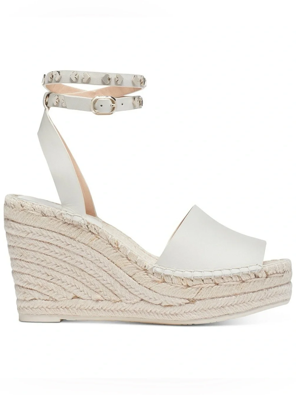 KATE SPADE FRENCHY White Espadrille Wedge Espadrille Sandals with Ankle Strap